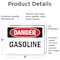 Signmission Gasoline Danger Sign, Vinyl Decal, 5in W x 3.5in L, 2PK OS-2PACK-DS-D-35-L-2399 - alternate 5